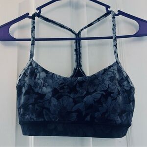 Lululemon Athletica Black Floral Sports Bra